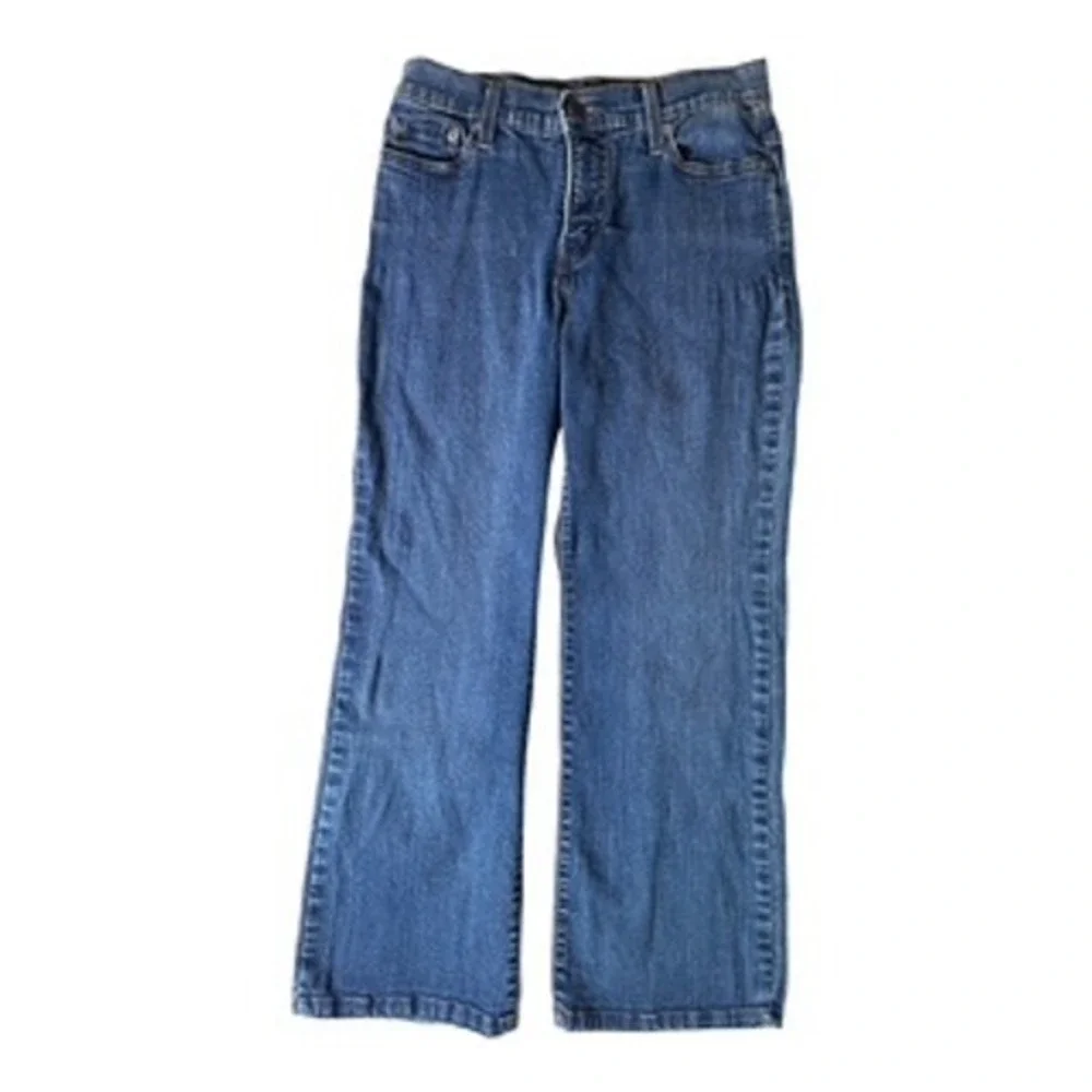 Levis Perfectly Slimming 512 Bootcut Jeans Womens 8 Short Medium Wash Blue Denim